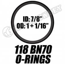 118 BN70 ORINGS (10 pack)